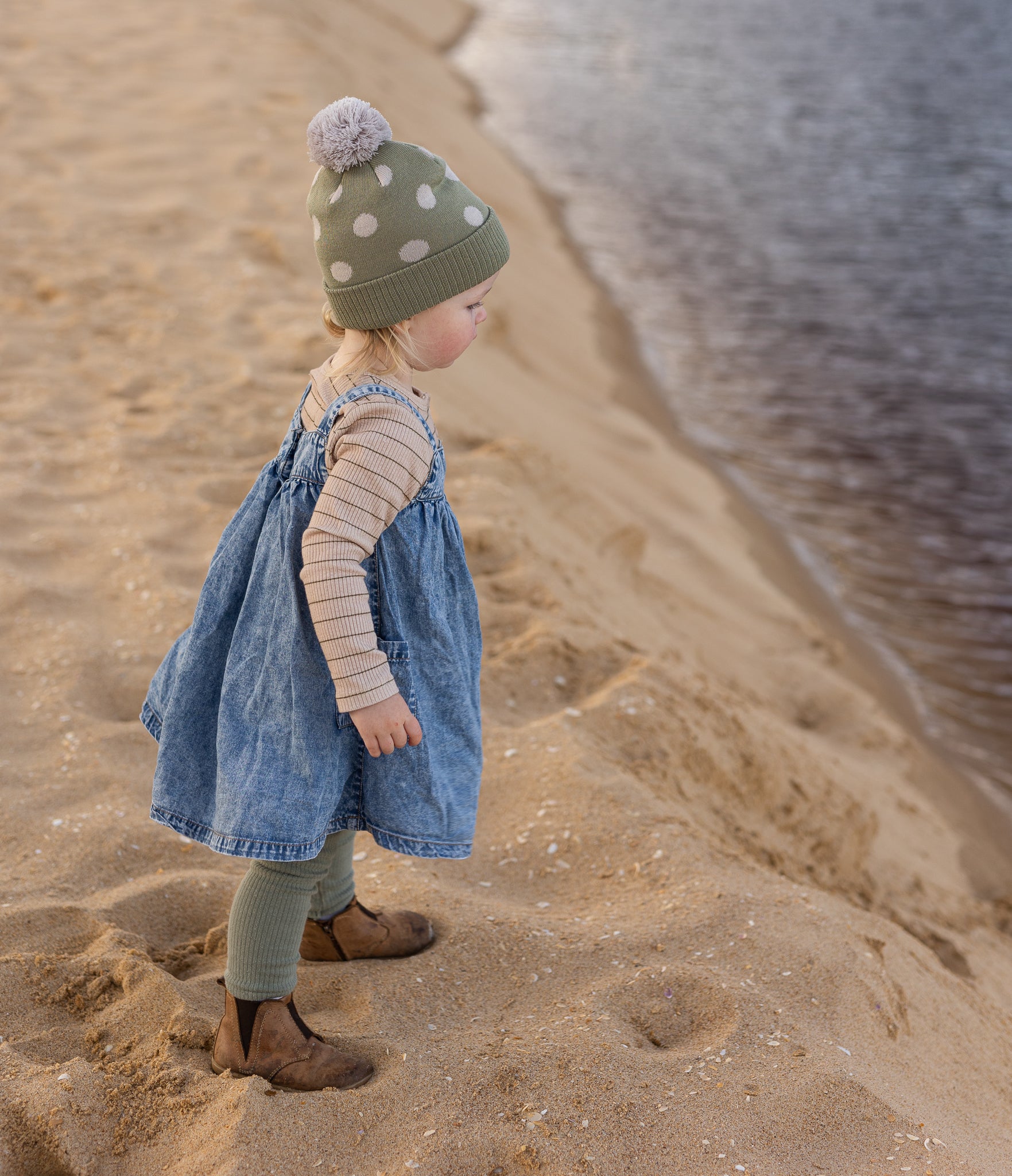 Acorn | Raindrops Merino Beanie Sage