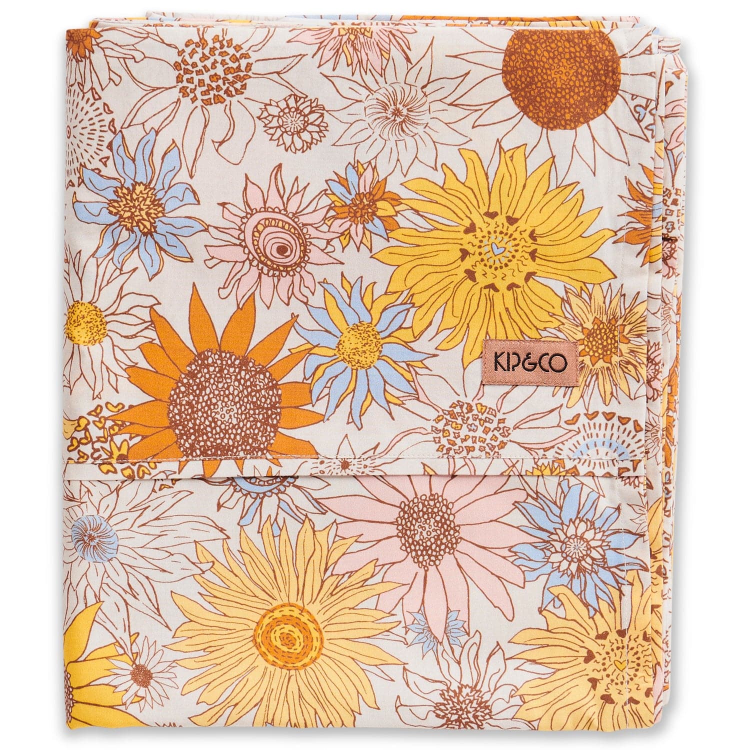 Kip & Co | Sunflower Happy Organic Cotton Flat Sheet -Single