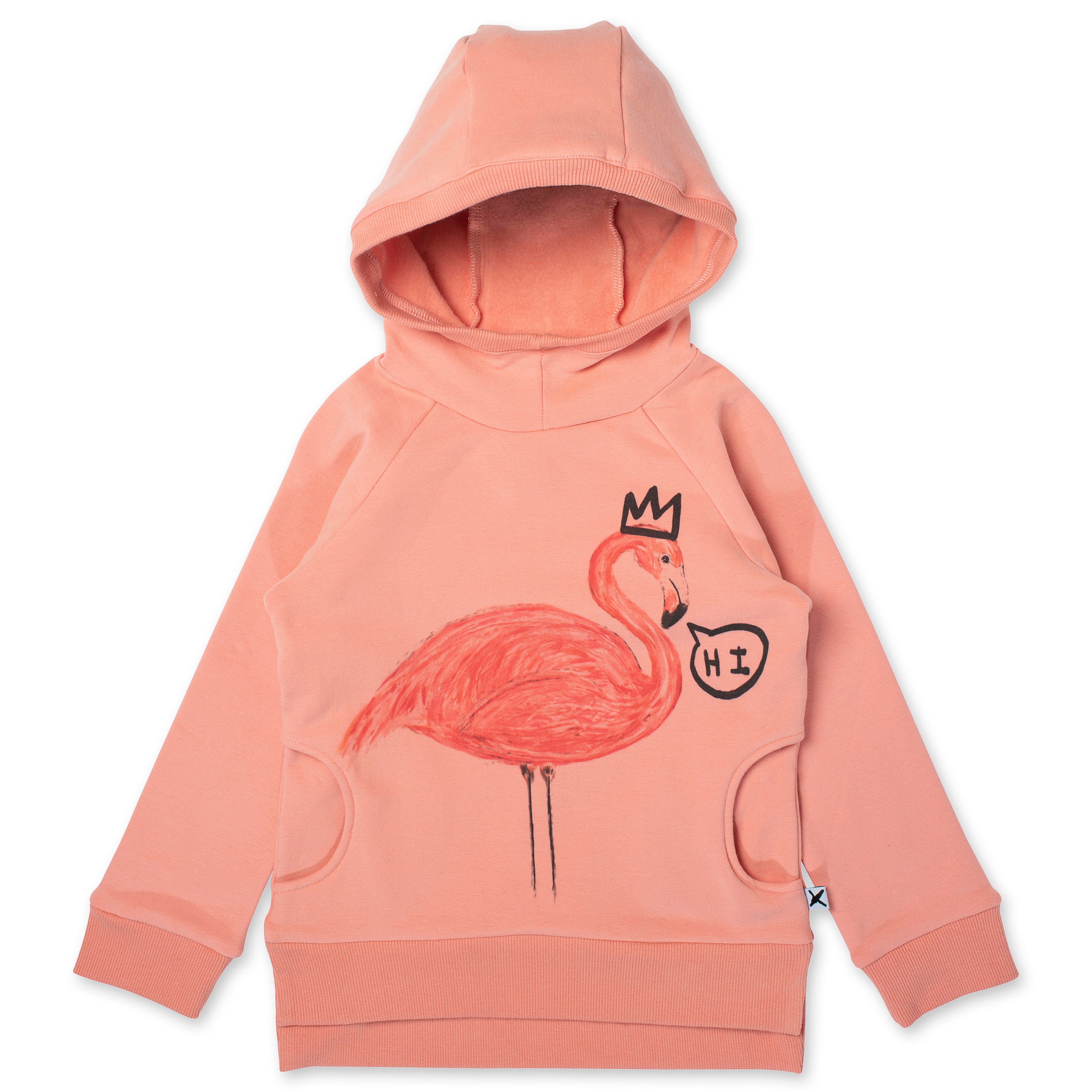 Minti | Friendly Flamingo Furry Hood