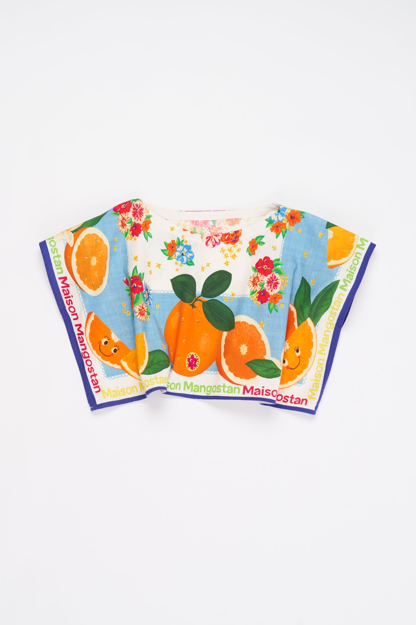 Maison Mangostan | Oranges scarf top