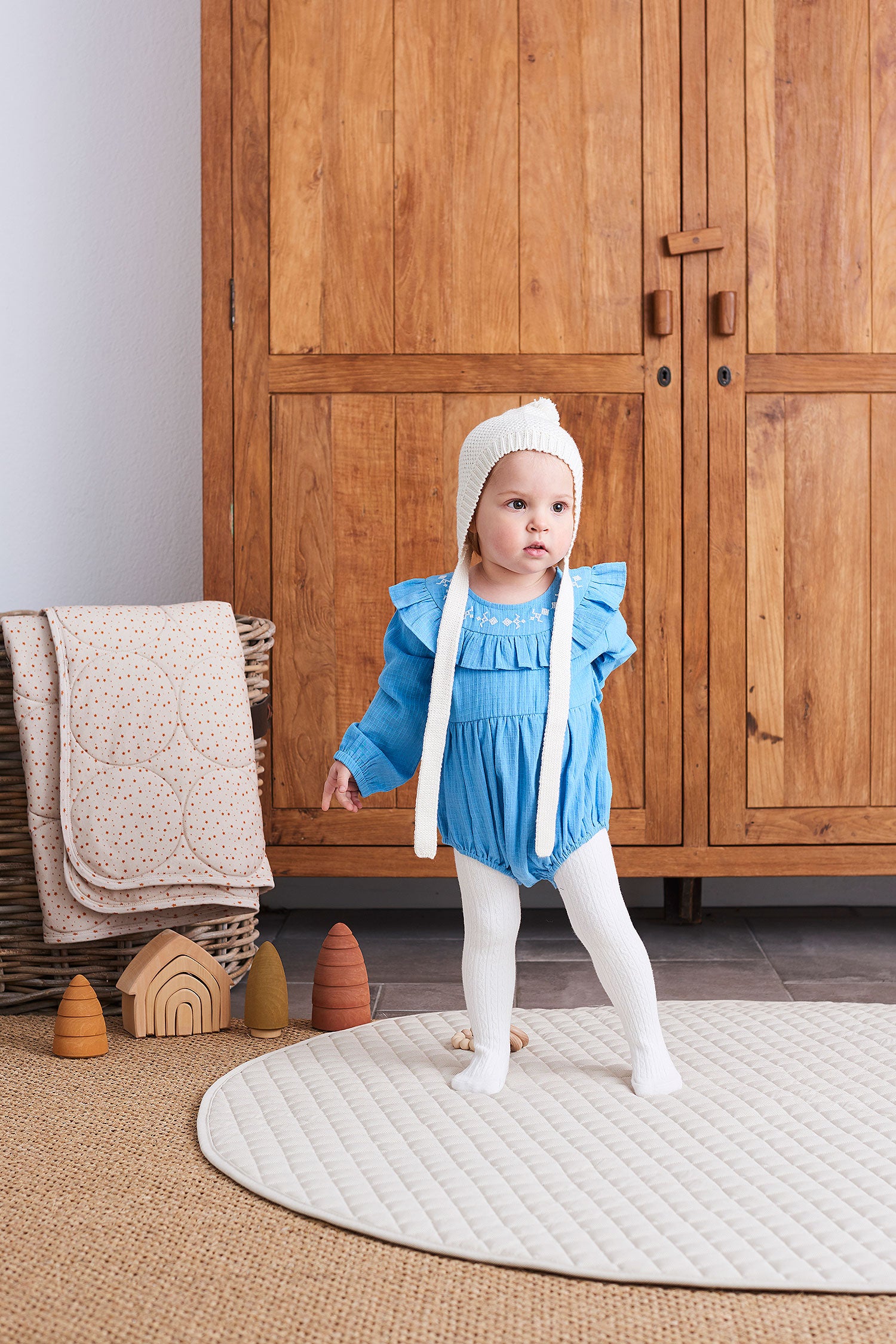 Acorn BABY | Elfin Wool Beanie Cream