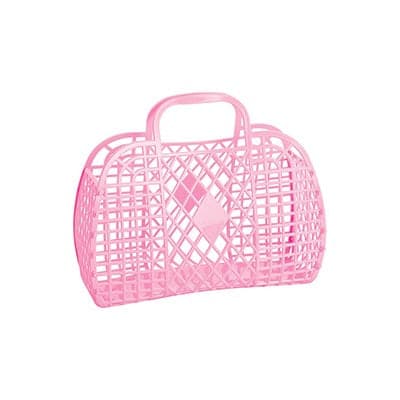 Sun Jellies small Retro Basket bubblegum pink