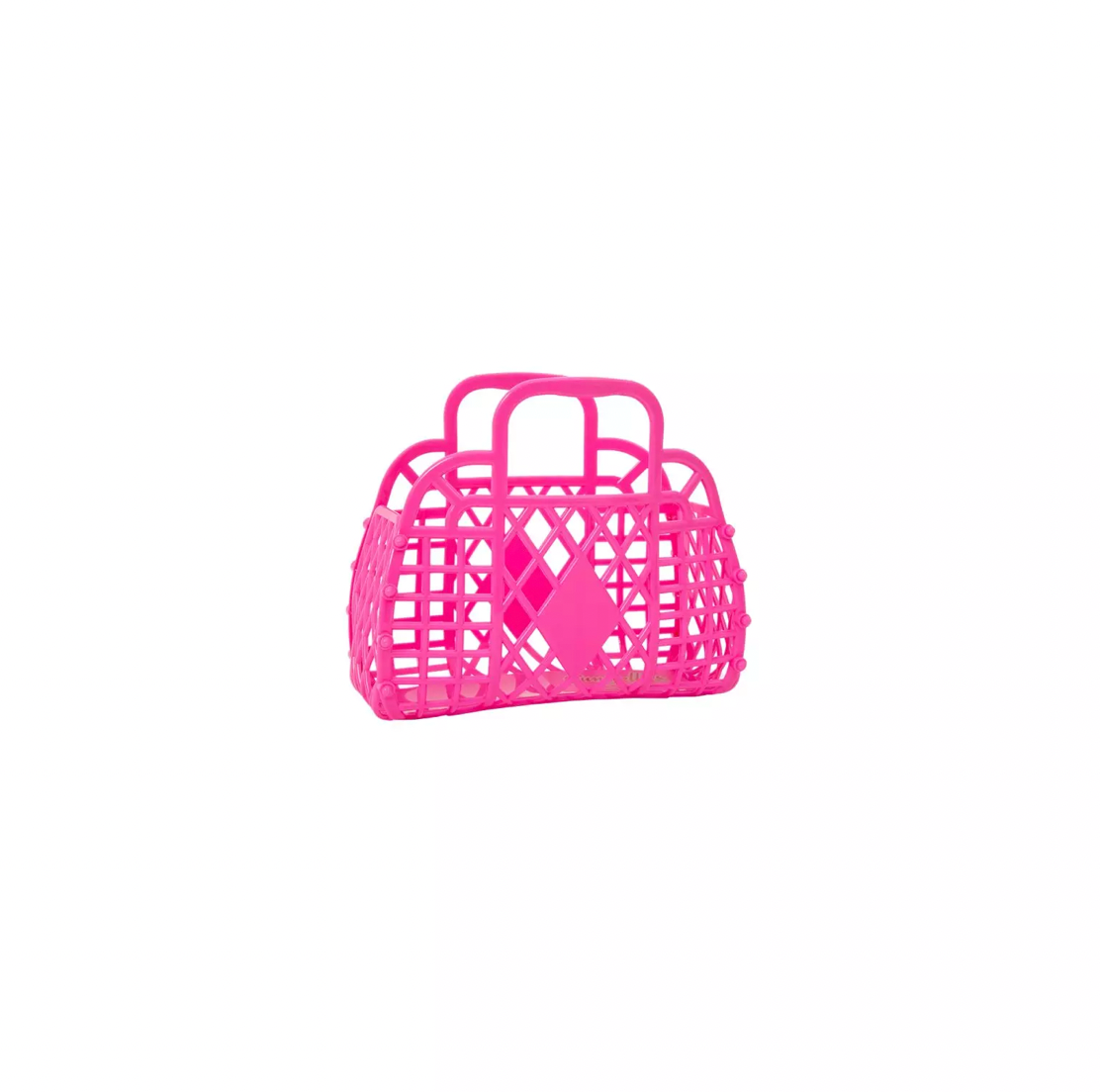 Sun Jellies mini retro basket berry pink