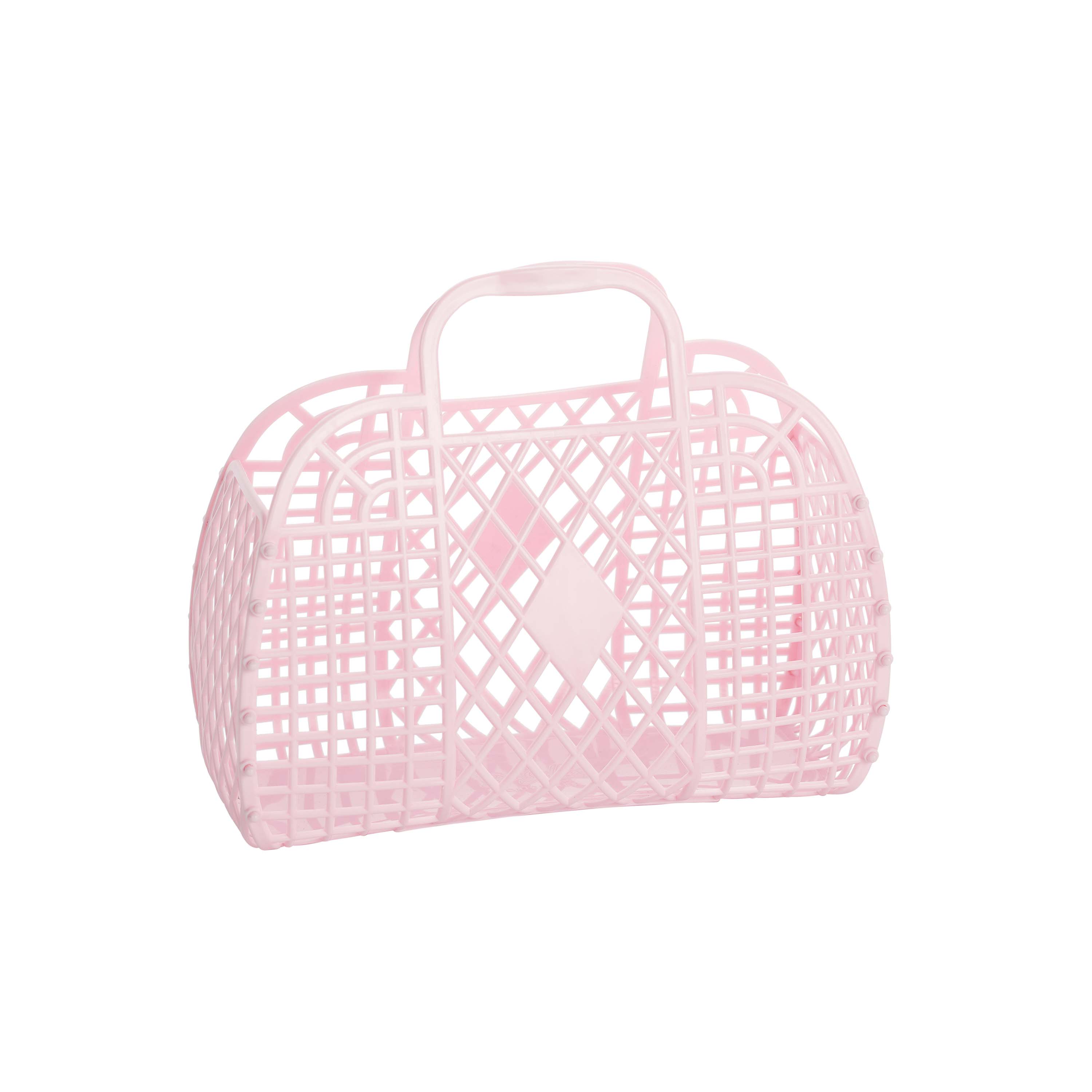 Sun Jellies small Retro Basket baby pink