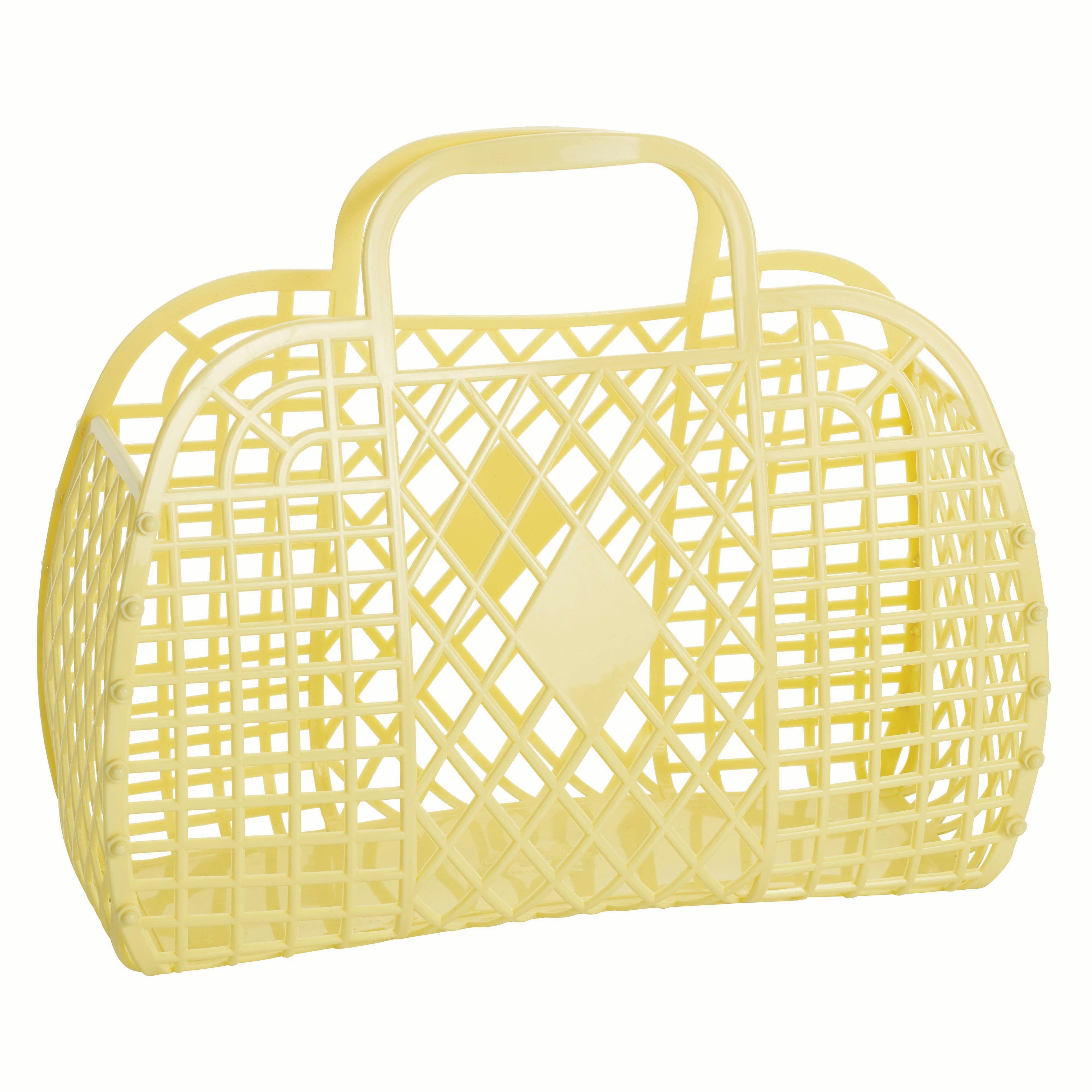 Sun Jellies | Retro Basket LARGE - Yellow